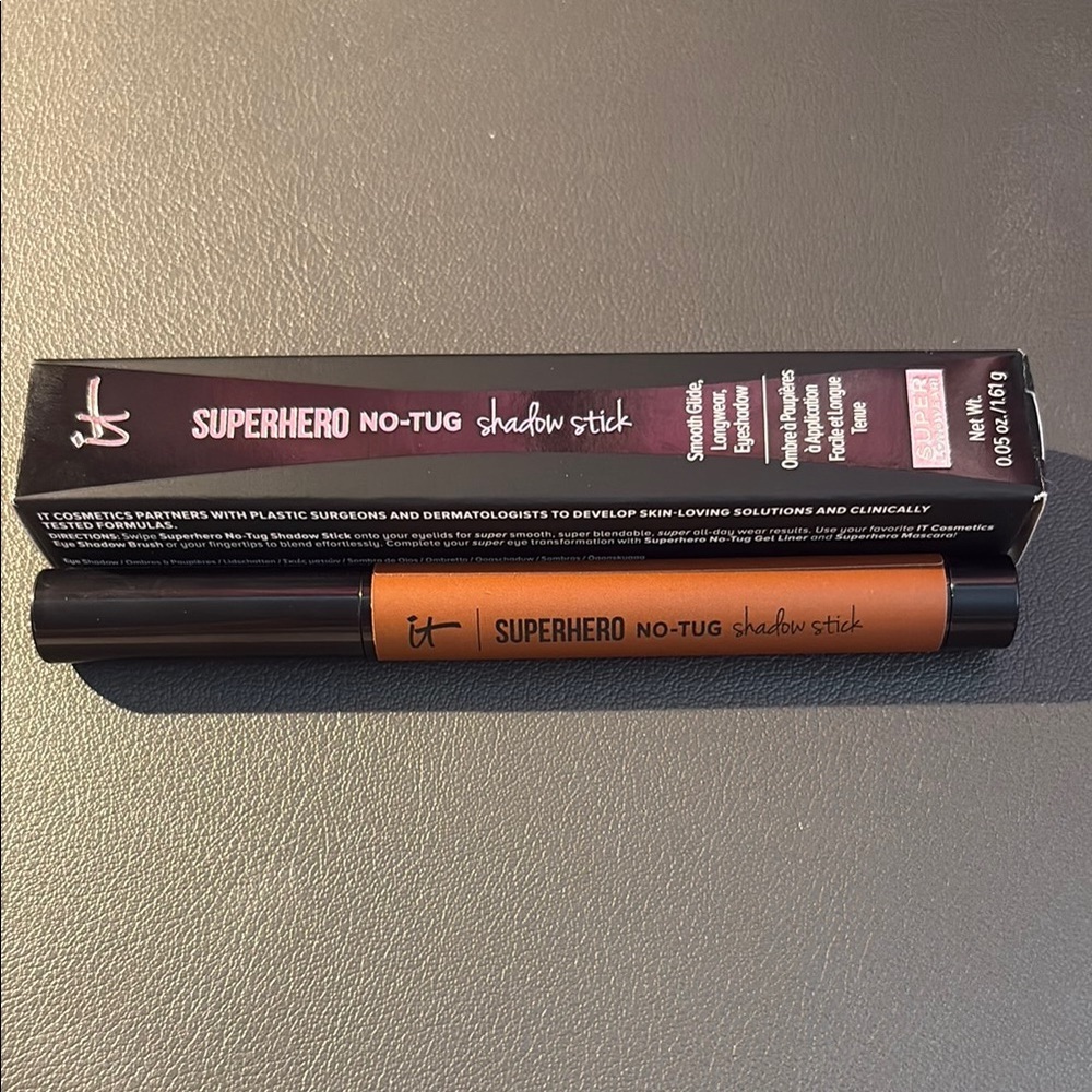 IT Cosmetics Superhero No-Tug Shadow Stick - Tenacious Tawny NIB